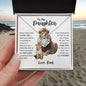 To My Daughter From Father | Proud To Be Your Father - Love Knot Necklace