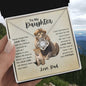 To My Daughter From Dad | This Old Lion Will Always Have Your Back - Love Knot Necklace